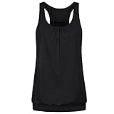 LCpddajlspig Tanktop Damen Lang Locker Sexy Atmungsaktiv Push Up Crop Tops Ärmellose Y2K Elegant...