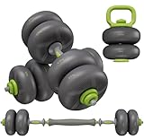 Verstellbare Kurzhanteln 20kg, 25kg Hanteln Set mit Verbindungsstück, 4-in-1 Dumbbell Set für Home...