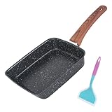 CTDMJ Japanische Omelettpfanne mit Holzgriff, Tamagoyaki Pfanne Antihaft-Beschichtung,...