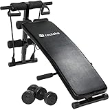 tectake® Bauchtrainer, multifunktionale Sit-Up Bank, Fitnessgeräte für zuhause,...