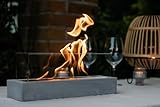 GRAURAUM Bio-Ethanol Kamin Tischkamin: Indoor & Outdoor Kaminfeuer mit Glas - 40cmx11cmx6cm Deko...