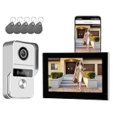 Honmidatek Video Türklingel mit Kamera, 2-Draht, Türsprechanlage mit 7' Farb-Touchscreen,...