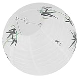 NONDK 30cm Lampenschirm Papier Laterne Orientalisch Licht Dekoration Chinesisch, Bambus