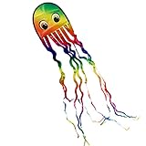 CIM Oktopus Drachen - Krake DRAKI Rainbow - Einleiner für Kinder ab 3 Jahren - Abmessung: 25x160cm...