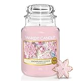 Yankee Candle Duftkerze im Glas (groß) | Snowflake Cookie | Brenndauer bis zu 150 Stunden