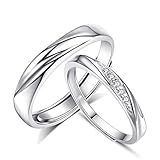 Josfeva Damen & Herren Paar Partnerringe 925 Sterling Silber Offen Verstellbare Versprechen...