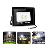 Blivrig 10W LED Strahler Außen 6500K, 1000LM Superhell Außenstrahler, IP66 Wasserdicht LED Fluter,...