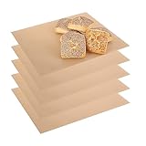 com-four® 5x Dauerbackfolie aus Teflon - wiederverwendbares Backpapier - backofengeeignet bis 260...