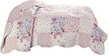 Delindo Lifestyle Tagesdecke Patchworkdecke Rosen im Landhausstil, Bettüberwurf im Patchwork...