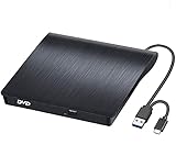 BEVA Externes CD/DVD Laufwerk USB 3.0 & Type-C, CD DVD Brenner Portable, Rewriter Writer Reader...