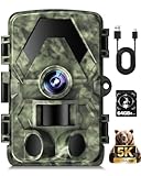 Wildkamera, 5K 60MP Wildtierkamera, 98FT 130 Weitwinkel Jagdkamera, 0,05s Auslösezeit Nachtsicht...
