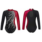 AYWTIUN Mädchen Turnanzug Mädchen Gymnastikanzug Jumpsuit Ballett Tanzkostüm Schlüsselloch...
