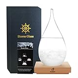 Storm Glass Wetterstation Dekoratives Indoor Barometer Glas Wettervorhersage Globe Wassertropfen...