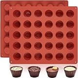 Socluer Silikon Schokoladenform 2 Stück Pralinenform mit 30 Löchern Peanut Butter Cup Form für...