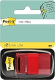 Post-it Index Haftstreifen, 50 Haftstreifen (Rot) 25.4 mm x 43.2 mm - Markierungsstreifen für...