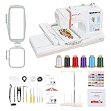 POOLIN EOC05 Stickmaschine computergesteuert 10 x 23,5 cm große Stickfläche fuir kleidung, 18 cm...