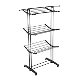 Meisterhome® Klappbarer Wäscheständer Wäscheturm Effizientes Trocknen mit 3 Ebenen, 2...
