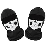 2 Stück Sturmhaube Motorrad,Skelett Maske Skull Gesichtsmaske Totenkopf Balaclava Halloween Herren...