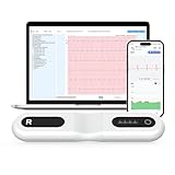 Wellue ER1-LW 24 Stunden Langzeit EKG Gerät für Zuhause, AI-EKG Analyse EKG Monitor mit...