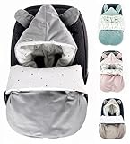 BABEES Winterfußsack Babyschale Winter Babyfußsack warm, Einschlagdecke Baby Fußsack Schlafsack...