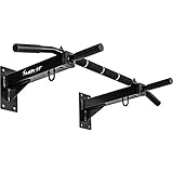 MOVIT® Profi Klimmzugstange zur Wandmontage, bis 350 kg, 4x rutschfeste Griffe + XXL Softgrip, 2x...