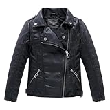 Lengender Jacke aus Kunstleder für Jungen und Mädchen – Mantel aus Kunstleder – Motorradjacke...