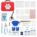 Silkwish Erste-Hilfe-Set für Hunde und Katze, 27 Teilen Reiseapotheke Hund, Erste Hilfe Set für...