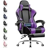 GTPLAYER Gaming Stuhl Bürostuhl Massage Gaming Sessel Ergonomischer Gamer Stuhl mit Fußstütze,...
