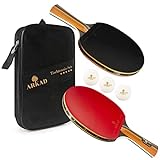 𝐀𝐑𝐊𝐀𝐃 Tischtennis-Set [Extra starker Grip] • Tischtennisschläger + Premium...
