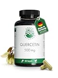 Quercetin Hochdosiert - 180 Kapseln á 500mg aus deutscher Herstellung mit einem Extraktanteil von...