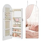 SONGMICS Schmuckschrank, Spiegelschrank, Schmuck-Organizer mit LED-Beleuchtung, abschließbar,...