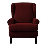 EBETA Jacquard Ohrensesselbezug 2-Teilig Sesselüberwürfe Sesselhussen, Elastisch Sofa...
