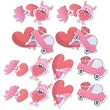 TEHAUX 4 Stück Selbstklebende Memo Pads mit Herzmotiv Seiten pro Block Kreative...