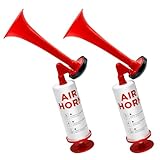 Gebrazy Air Horn, 2 Stück Handheld Luftdruck Fanfare Pumpe, Druckluft Hupe, Signalhorn,...