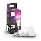 Philips Hue White & Color Ambiance E27 LED Glühbirne, 1100lm, 16 Mio. Farben, dimmbar, steuerbar...