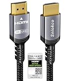 Sniokco 10K 8K HDMI 2.1 Kabel 7.62M, Zertifiziertes 48Gbps Ultra High Speed HDMI® Kabel, 4K 240Hz...