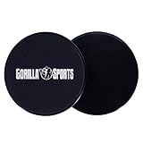 GORILLA SPORTS® Fitness Sliders - 2er Set, doppelseitig für Hartböden, Teppich, Parkett - Core...