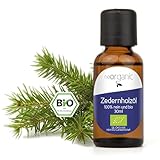 NeoOrganic® Bio Zedernöl (Cedrus atlantica) 100% naturreines Zedernholzöl gewonnen aus dem Holz...