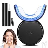 Zahnaufhellung Set mit 32 LED Licht, Teeth whitening kit, Gegen Gelbe Zähne, Rauchflecken, Schwarze...