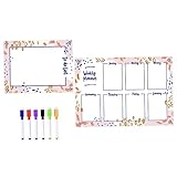 COHEALI 1 Set Acryl Wochen Whiteboard Planer Praktische Trocken Abwischbare Tafel Klare Schreibtafel...