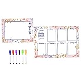 COHEALI 1 Set Acryl Wochen Whiteboard Planer Praktische Trocken Abwischbare Tafel Klare Schreibtafel...