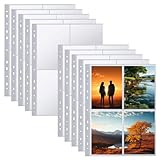 ANNTIM 100 Stück Fotohüllen Din A4, 400 Fach Transparent Postkartenhüllen Din A4, Fotohüllen Din...