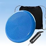 Ballsitzkissen inkl Rucksacktasche, Pumpe, 33cm Durchmesser - Balance-Kissen, Luftkissen, Balance...