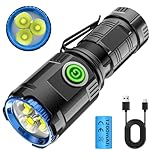 GEARLITE EDC Mini LED Taschenlampe Extra Hell 5000 Lumen, 5 Modi Taschenlampe LED Aufladbar mit...