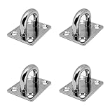 PRIOstahl Augplatten Zurröse Deckenöse Decksplatte Platte Mastplatte - 40 x 50 mm x 4 Stück...