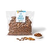 PAKKA - Bio Fairtrade Mandeln - rohe wilde Bergmandeln 1kg, Öko Mandelkerne mit brauner Haut,...