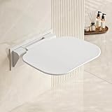 Neohomee Faltbarer Duschsitz, Wandmontage, 40 cm, Bistabiler Duschstuhl mit eingebetteter Halterung,...