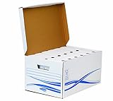 BANKERS BOX Set aus 1 Klappdeckelbox Maxi mit 6 Stück A4/A4+ Archivschachtel 8cm Rückenbreite,...