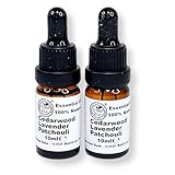 STAFECO Mottenschutz 100% Reines Öl – 2 Stück gegen Kleidermotten (Zeder, Patchouli, Lavendel)...