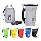 Relaxdays Ocean Pack, 5L, wasserdicht, Packsack, leichter Dry Bag, Trockentasche, Segeln, Ski,...